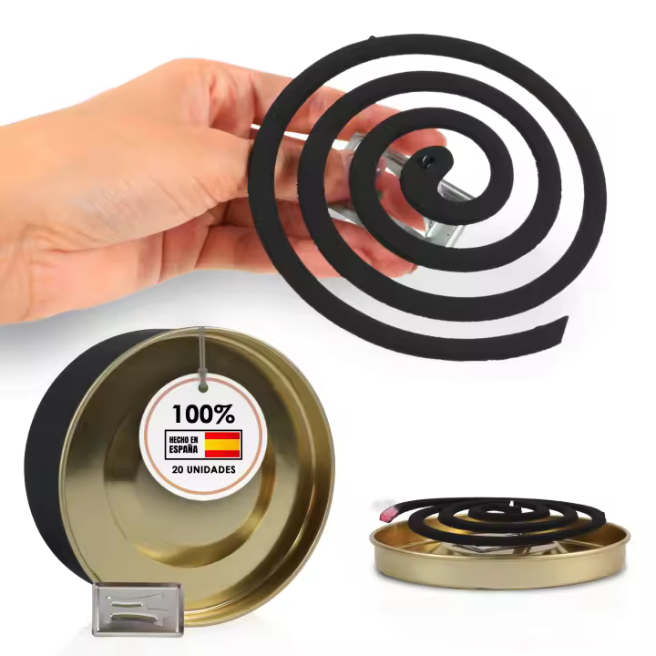 Moem&an 20 Espirales Antimosquitos con Quemador de Incienso y Porta Incienso Antimosquitos - 1