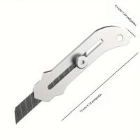 Cuchillo De Utilidad De Acero Inoxidable Resistente Con Soporte De Cierre Manual Para Corte Rápido Y Duradero Para Papel - details 5