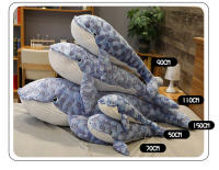 Gran Juguete De Peluche Tiburón Azul De Dibujos Animados Nuevos 150cm Animal Suave Para Bebés Cojín De Pez Ballena Regalos De Cumpleaños Para Niños - details 2