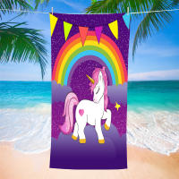 Toalla De Playa Unicorno Arcoíris Para Niños Y Niñas Microfibra Absorbente Ligera Y Rápida Secado Toalla De Piscina Perfecta - details 6