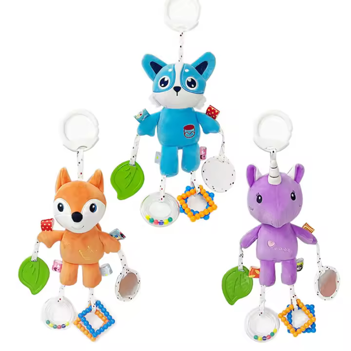 Juguete De Peluche Para Bebés Recién Nacidos Con Campana Y Música Para Cuna Y Carrito De Compras Juguete Sensorial Portátil Para Niños Regalo - 1