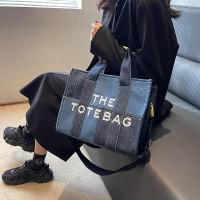 Patchwork Denim Tote Bags Fashion Designer Letters Women Handbags Luxury Shoulder Crossbody Bag Big Shopper Purses Bolso Mujer - details 2