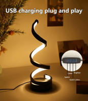 Lámpara De Mesa LED De Forma Espiral RGB Blanca Dimmerable Con Control Por USB 5V Para Decoración De Habitación Y Despacho - details 16