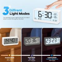 Reloj con tono de Llamada crescendo Fuerte, función de visualización de temperatura y humedad, Blanco - details 0