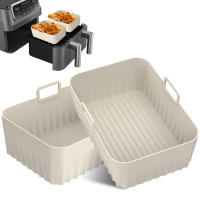 Almohadilla De Silicona Para Horno Y Air Fryer 4/2pc Bandeja De Hornear Antiadherente Para Pollo Frito Pizza Y Verduras Lavandería De Frutas - details 10