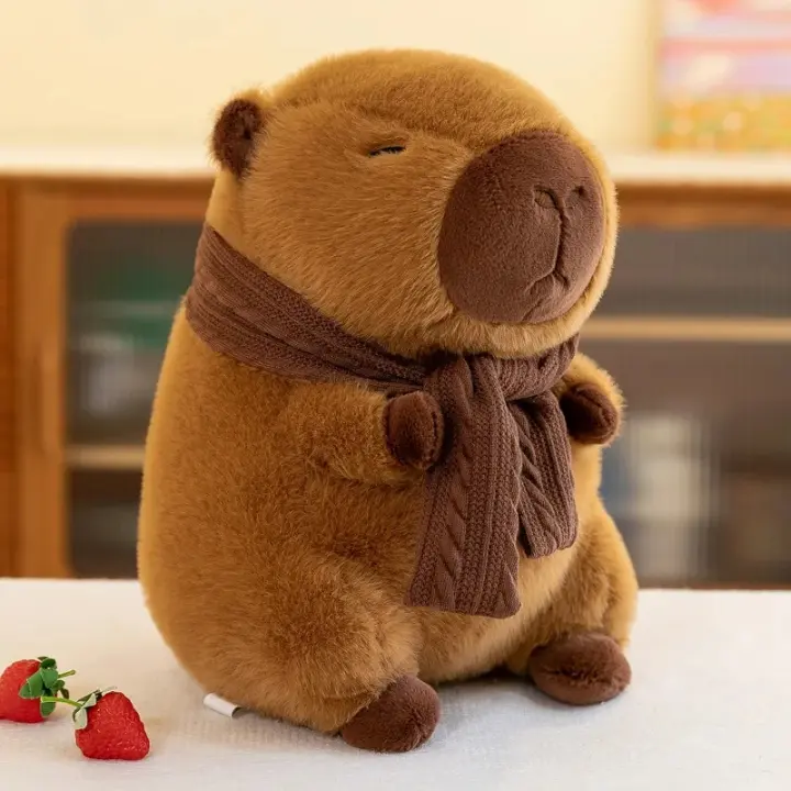 Muñeco De Peluche Capibara 23cm Simulación Anime Peluche Suave Juguete Para Niños Y Adultos Regalo De Navidad Y Acción - 1