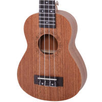 HOMCOM Ukelele 21 Pulgada Ukelele Soprano de Iniciación para Principiantes Ukelele Concierto Hawaiian Cuerdas Aquila de Nylon Material Madera 53x17,5x6,2 cm - details 4