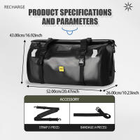 Bolsa Seca Para Motocicleta 40L 66L Impermeable Bolsa De Viaje Para Asiento Trasero De Motocicleta Bolsa De Mano Deportiva De PVC Para Exterior - details 26