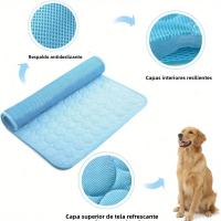 Alfombra De Enfriamiento Para Mascotas Tamaño Pequeño Para Perros Y Gatos Sillón De Hielo De Seda Húmeda Alfombra De Verano Para Animales Pequeños 5 Tamaños Disponibles - details 3