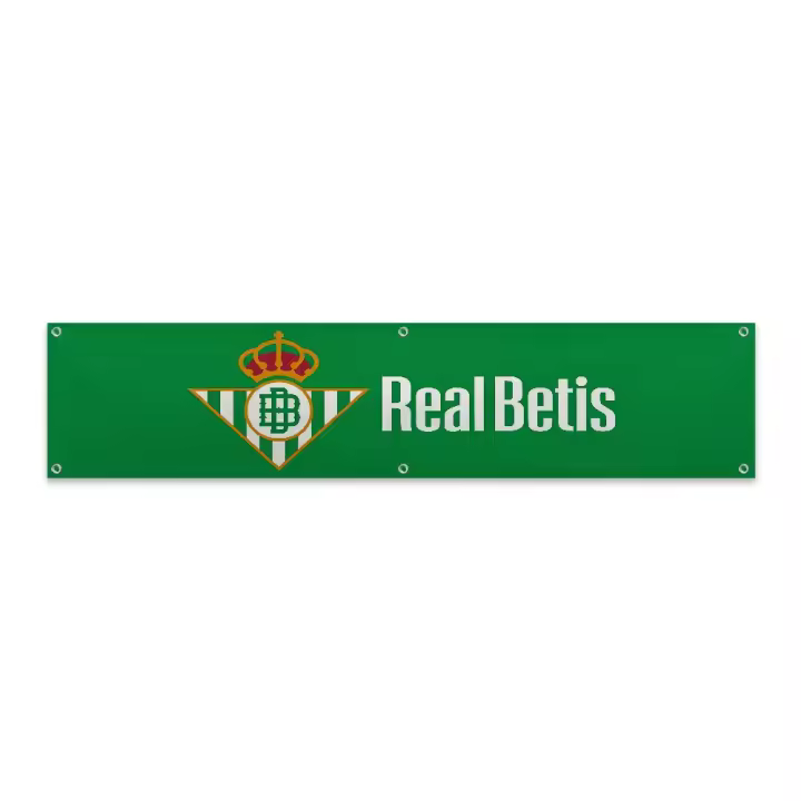 Bandera Larga De Jardín Para Exterior Y Garage Decoración De Pared Tapiz Reals M-betis-E Cf Tamaño Variado Impresión Single-sided - 1