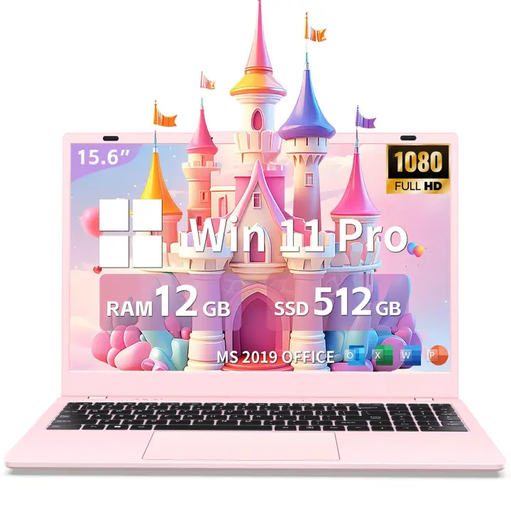 Portátil VANWIN N150 de 15,6 "con Volquete IPS de 1920x1080, Intel N150 de 3,4 GHz, 12 GB de RAM, SSD de 512 GB, Windows 11 Pro, WiFi 6, Bluetooth 5,2, 2 Puertos USB 3,0, 1 Puerto USB 2,0, 1 HDMI, TF * 1, 1 Puerto Type C, teclado en Español - 1