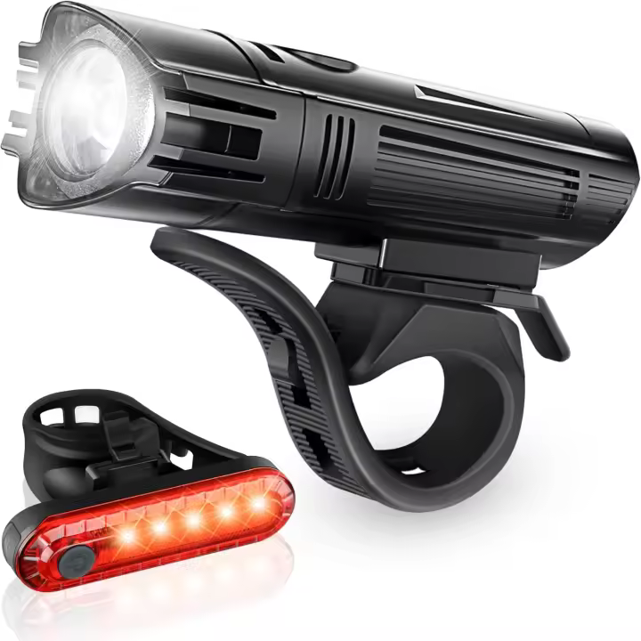 Potente Luz trasera y trasera LED recargable por USB, Agua de litio de 2000 mAh, resistente a Agua, 4 Modos de iluminación, Luces para Bicicleta de Carretera. - 1