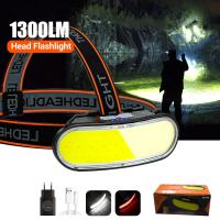 Linterna Frontal KX-310 COB+LED Recargable Por USB Con Batería Integrada De 1200MaH Para Pesca Y Camping Luz De Escenario 180° Ángulo De Haz - details 7