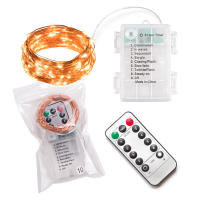Luces De Navidad LED Impermeables Con Control Remoto Y Pilas Incluidas Cadena De Luces De Fairy Para Decoración De Bodas Y Exterior Con 8 Modos Colores Variados - details 1