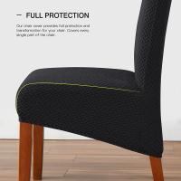 Cubierta De Silla Jacquard Talla XL Stretch Para Comedor Anti Suciedad Fundas De Asiento Modernas Para Bodas Y Cocinas - details 8