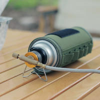 Adaptador De Butano Con Soporte Para Estufa De Camping Conversor De Gas Joint Valvula De Salida Adaptador De Botella De Aluminio Y Acero Inoxidable - details 3