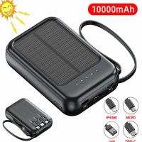 Banco de Energía Solar de 20 000 mAh con cable integrado: Cargador portátil de Alta capacidad para acampar y viajar al Aire Libre. - details 1