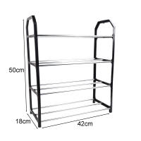 Rack De Zapatos De Metal Organizador De Calzado Estante De 4 Capas Espacioso Para Sala De Estar Material Duradero - details 12