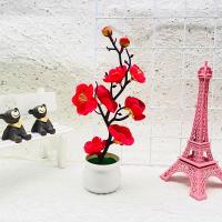 Plantas Artificiales Bonsái De 20 Cm Decoración De Pared Falsas Flores En Maceta Pequeño Árbol Para Adornar Hogar Y Jardín - details 10