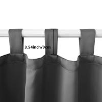 Cortina De Aislamiento Térmico Impermeable Al Aire Libre 1PC Para Patio Porche Pergola Cabana Decoración Tab Top Modern Style - details 2