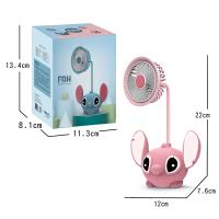 Ventilador USB Plegable Stitch Rosa con Sacapuntas – Mini Ventilador Portátil Recargable - details 5
