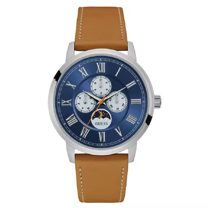 RELOJ GUESS HOMBRE    DELANCY PIEL MARRON W0870G4 - 1