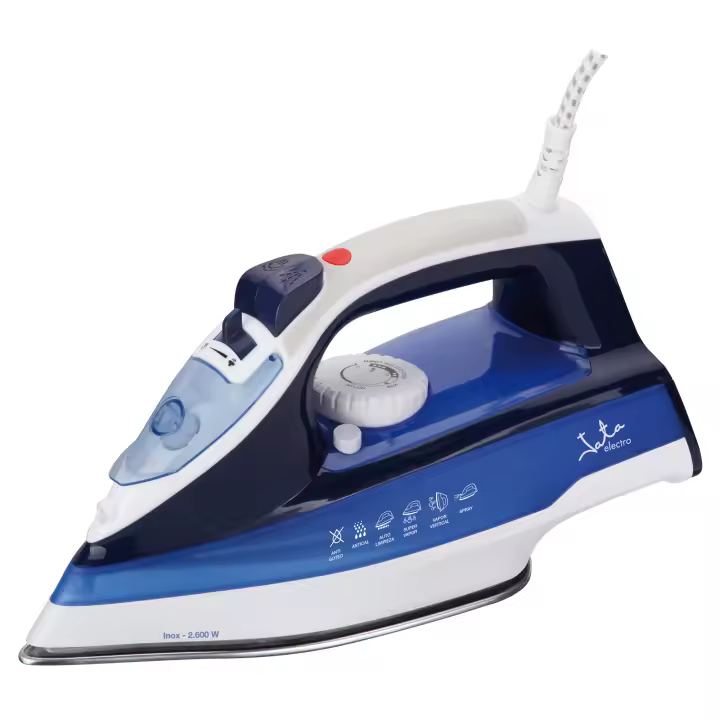 Jata Plancha Ropa de vapor de suela de acero inox con 386 salidas de vapor y diseño 3D, Vapor vertical para facilitar el planchado, Antigoteo - PL618 - 1