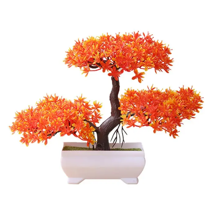 Arbusto De Bonsái Artificial Pinacio En Maceta Ornamento De Escritorio Planta Simulada Mini Potted Para Decoración Del Hogar - 1
