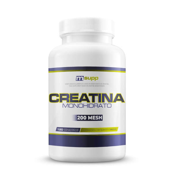 Creatina Monohidrato 200 Mesh - 120 Cápsulas Vegetales MM Supplements