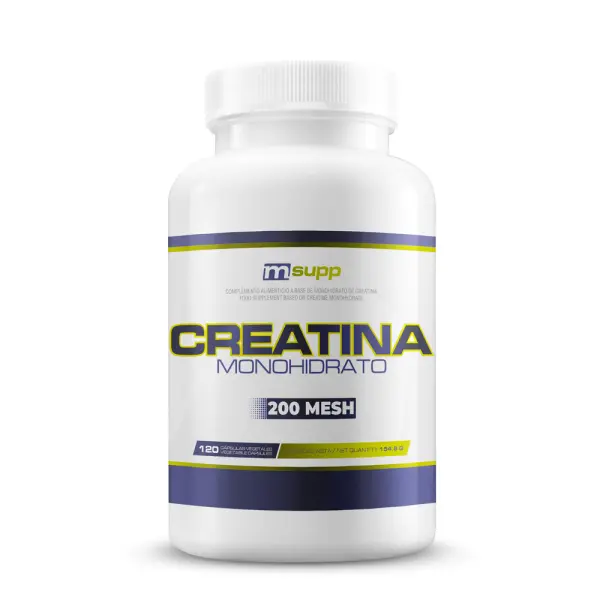 Creatina Monohidrato 200 Mesh - 120 Cápsulas Vegetales MM Supplements - 1