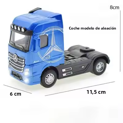Camión De Juguete De Aleación De Metal 1:50 Con Luz Y Retroceso Para Niños Coche De Transporte De Contenedores Para Niños - 1