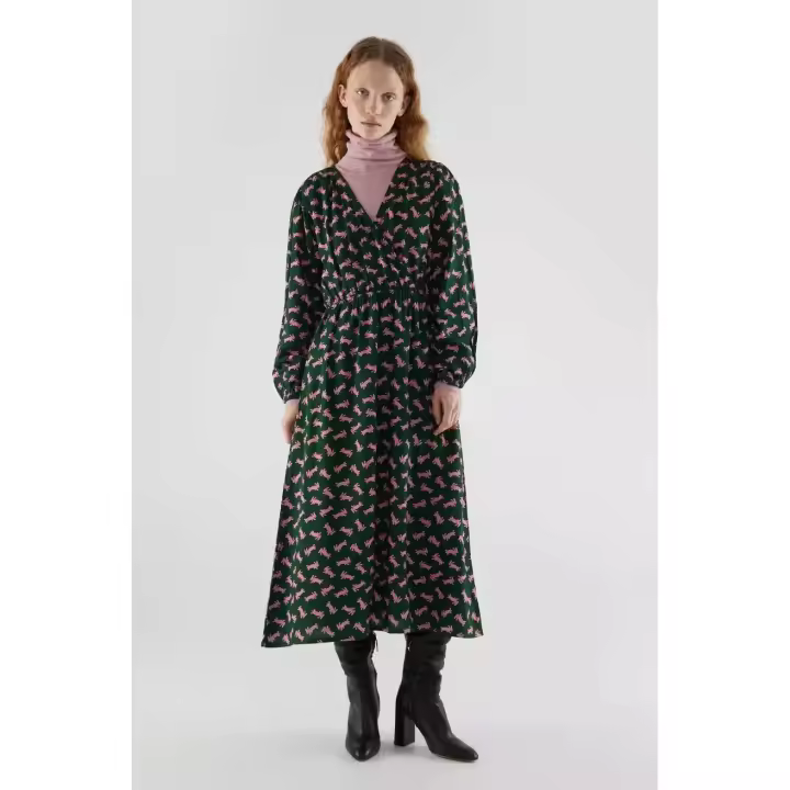 Compañia Fantastica Vestido Midi Cruzado Conejos - 1