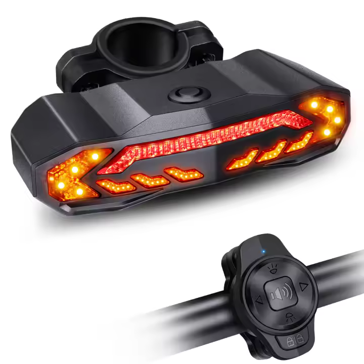 Elecpow Bicycle Burglar Alarm Taillight IP65 Waterproof USB Charge Scooter Bike Rear Lamp Turn Signal Warning Auto Brake Light - 1