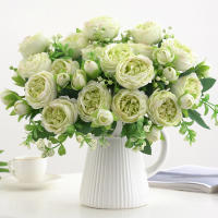 1pc Artificial Flor De Paeonia En Tela De Seda Para Decoración Falsa Flor Bouquet De Plástico Para Casamiento Fiesta En Casa - details 23