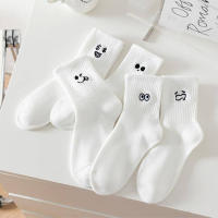 Calcetines De Invierno Para Mujer Absorbentes De Sudor Y Prevenen Olor Calcetines Blancos De Polyester Y Spandex Tipo Casual - details 3