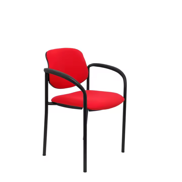 Piqueras Y Crespo Silla Fija Villalgordo BALI Rojo con Brazos - 1