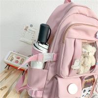 Mochila Kawaii De Japón Para Niñas De Escuela High School Con Múltiples Bolsillos Mochila Harajuku Para Mujeres De Nylon Resistente Color Negro Azul Blanco Rosa Morado - details 18