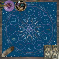 Mantel De Taro Con Doce Constelaciones Y Cielo Estrellado 1pc Decoración De Juego De Tarot Estilo Moderno Poliéster 100% - details 32