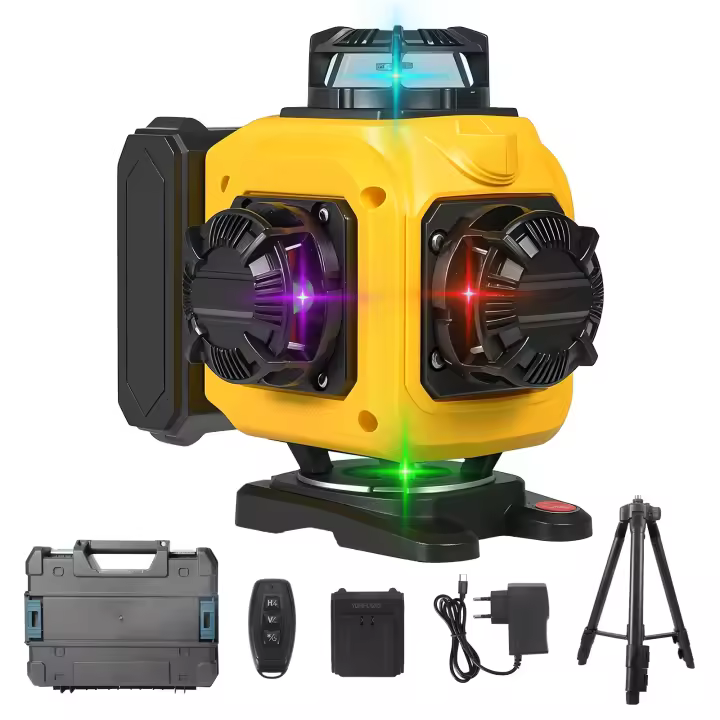 Nuevo Nivel láser autonivelante de 4 colores 16 líneas Fuente de luz superbrillante importada Medición de distancia de 30 m Batería de 8000 mAh Rotación de 360 grados Herramientas para obras Instrumento de marcado láser - 1