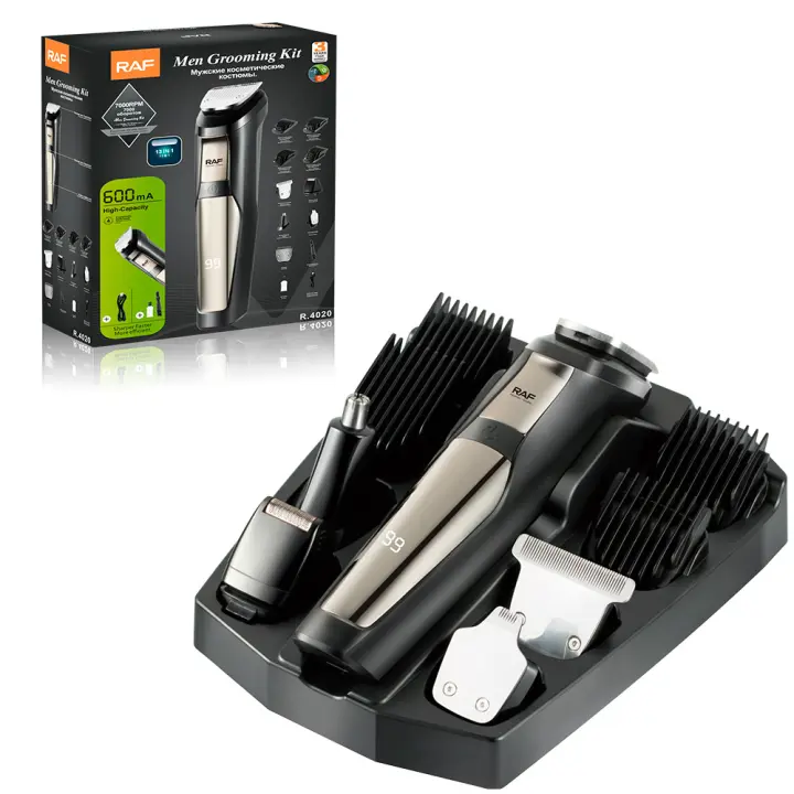Cortadora de pelo eléctrica 13 en 1 RAF, lavable y extraíble, herramienta de corte de pelo para adultos con motor sin escobillas, modelo R.4020 - 1