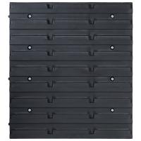 vidaXL Kit de cajas de almacenaje 32 pzas paneles de pared rojo/negro - details 4