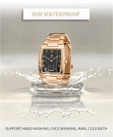 Reloj De Mujer WWOOR 2024 Oro Creativo Acero Inoxidable Resistente Al Agua Cuadrado Reloj De Pulsera Para Mujer Con Marcadores Arábigos - details 7