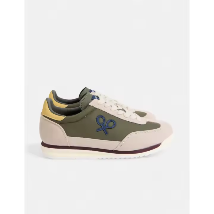 SILBON ZAPATILLA VINTAGE VERDE BEIGE - 1
