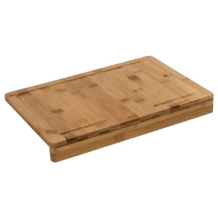 New Planet® Tabla Cortar Bambú Natural con Borde  35x24x4cm / 45x34x5cm | Tablero para Picar Alimentos Multifuncional Verduras Frutas Carne Herramientas Almohadilla Encimera Gruesa Duraderas y Resistentes Utensilios de Cocina Antideslizante Fácil Limpiar - 1