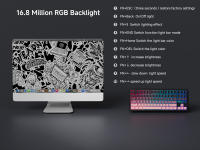 Teclado Mecánico Personalizado EWEADN X87 Con Switches KAILH Y HUANO RGB 10000mAh 80% Layout Para Gaming Y Esports - details 1