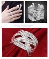 Anillo de Plata Esterlina 925 Diseño Trenzado Interweaved Ideal para Mujeres - details 6