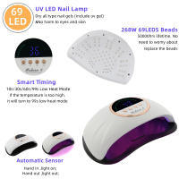 Secador De Uñas LED UV Con 69 LEDs Lámpara Para Curar Todo El Pólen De Uñas Con Sensor De Movimiento Herramienta Profesional De Manicura Para Salón - details 1