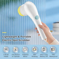 Limpia Pisos Eléctrico Multifuncional Con 5 Cabezas De Cepillo Portátil Para Cocina Azulejos Baño Coche Limpieza Hogar - details 1
