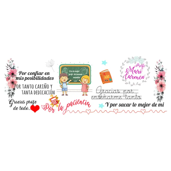 Taza de cerámica con nombre regalo para profesores y maestros Decomac - 1