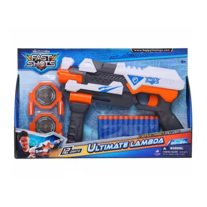 Panritos Lanzadera Fast Shots Ultimate Lambda - Pistola Lanzadera Rápida y Potente para Juegos de Disparos - 1